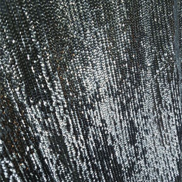 J. Crew Allover Sequins Pencil Skirt Silver 16 Holiday Pencil Skirt Formal Glam - Picture 3 of 14